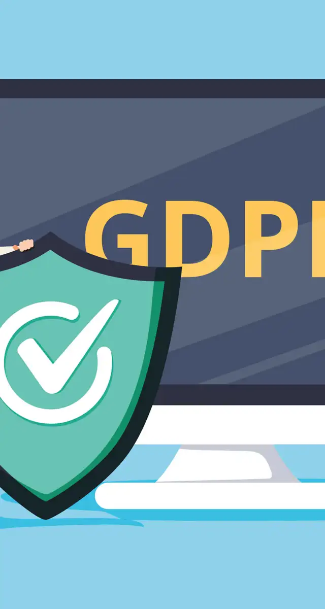 GDPR på en computer og datasikkerheds fluebenet