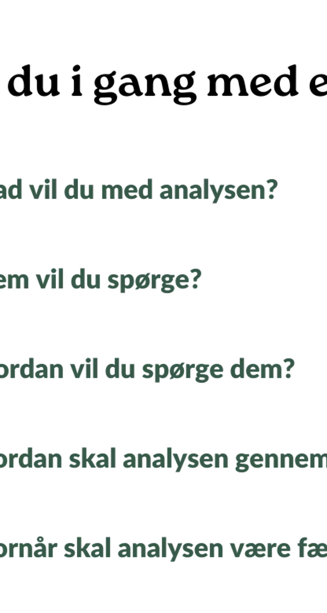 Sådan kommer du i gang med en kundeanalyse